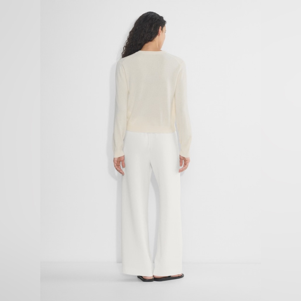 NWT - Aritzia Bare Cashmere Crew Cardigan - Small - Whisper White - Picture 5 of 9